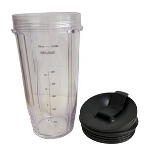 Nutri Ninja Cup 24‎ oz w/ Sip & Seal Lid OEM Travel Smoothie Blending Chopping